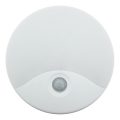 Applique murale d'extérieur LED avec détecteur de mouvement, 18 W/230 V, IP44, blanche