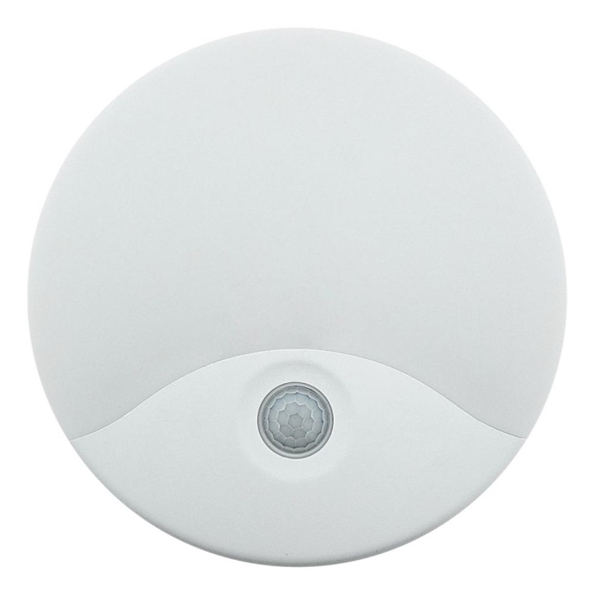 Applique murale d'extérieur LED avec détecteur de mouvement, 18 W/230 V, IP44, blanche