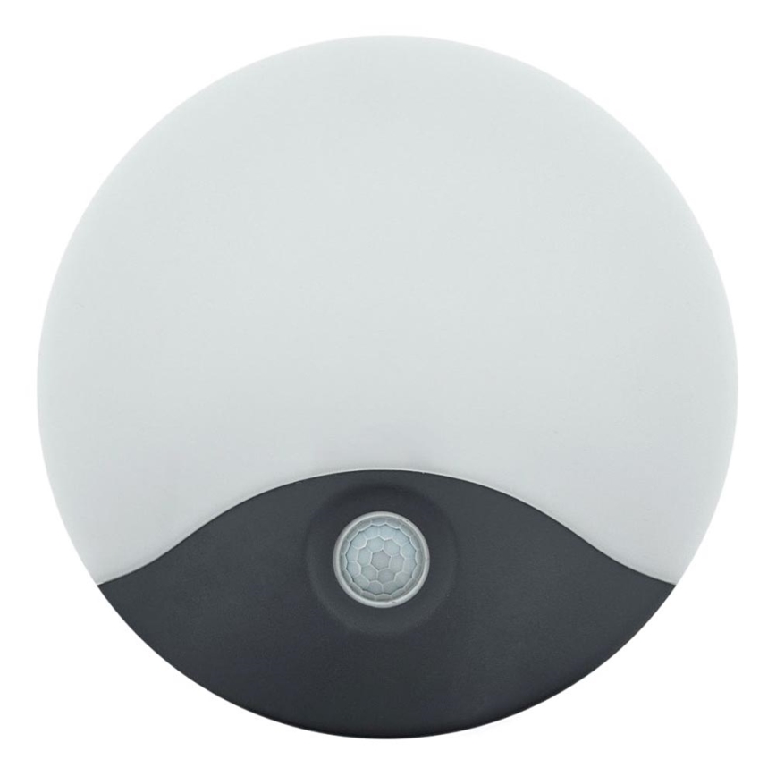Applique murale d'extérieur LED avec détecteur de mouvement — 18 W, 230 V, IP44, blanche
