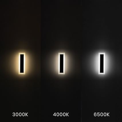 Applique murale d'extérieur LED WOW LED/10W/230V 3000/4000/6500K 30 cm IP54 noire