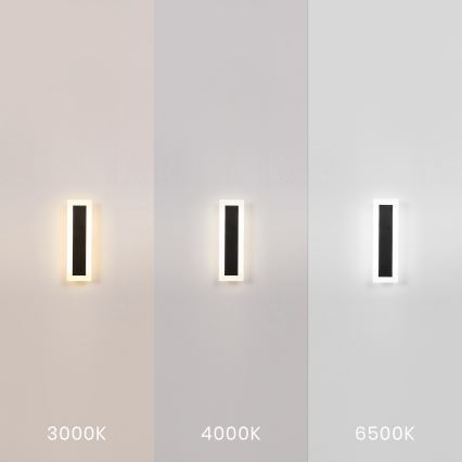 Applique murale d'extérieur LED WOW LED/10W/230V 3000/4000/6500K 30 cm IP54 noire