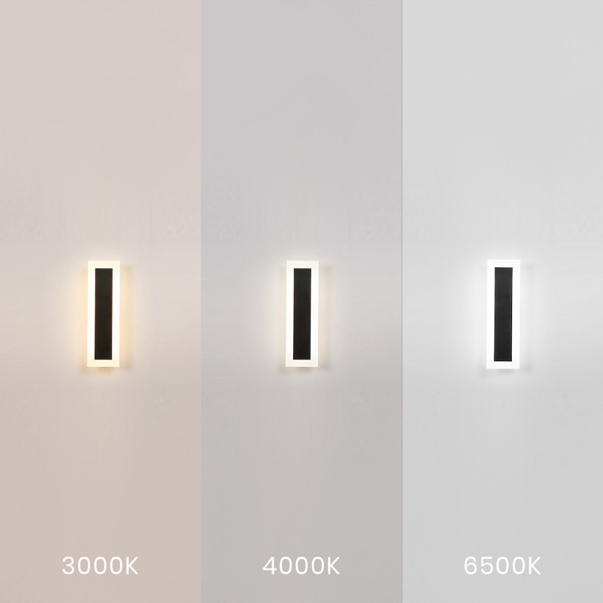 Applique murale d'extérieur LED WOW LED/10W/230V 3000/4000/6500K 30 cm IP54 noire