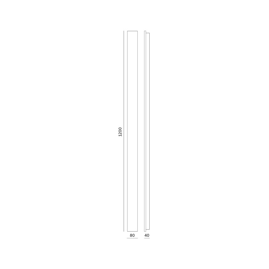 Applique murale d'extérieur MIRANA LED/25W/230V 4000K IP44 120 cm noire