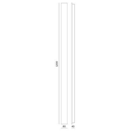 Applique murale d'extérieur MIRANA S LED/25W/230V 4000K IP44 120 cm noire