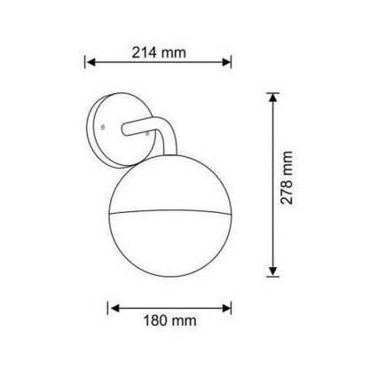 Applique murale d'extérieur ULSA 1xE27/12W/230V IP44