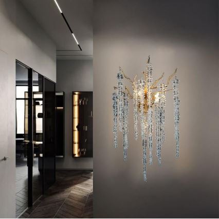 Applique murale en cristal 3xG9/40W/230V doré