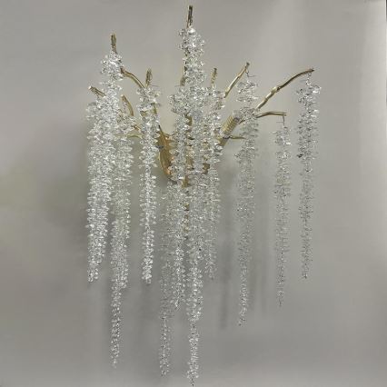 Applique murale en cristal 3xG9/40W/230V doré