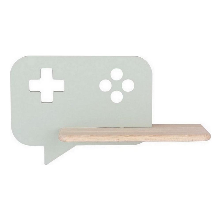Applique murale enfant avec étagère CONSOLE LED/5W/230V vert