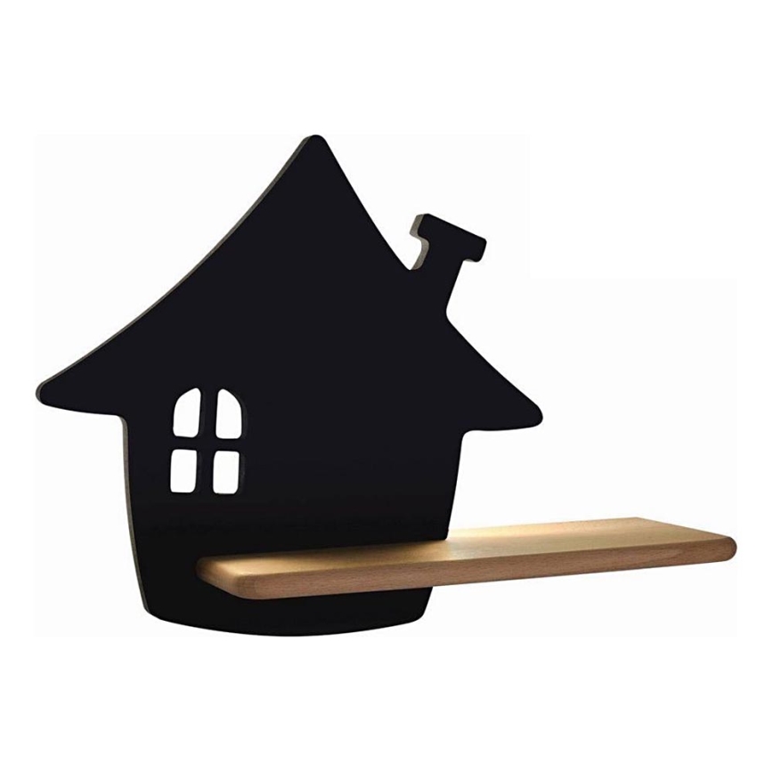 Applique murale enfant avec étagère HOUSE LED/4W/230V noir/bois