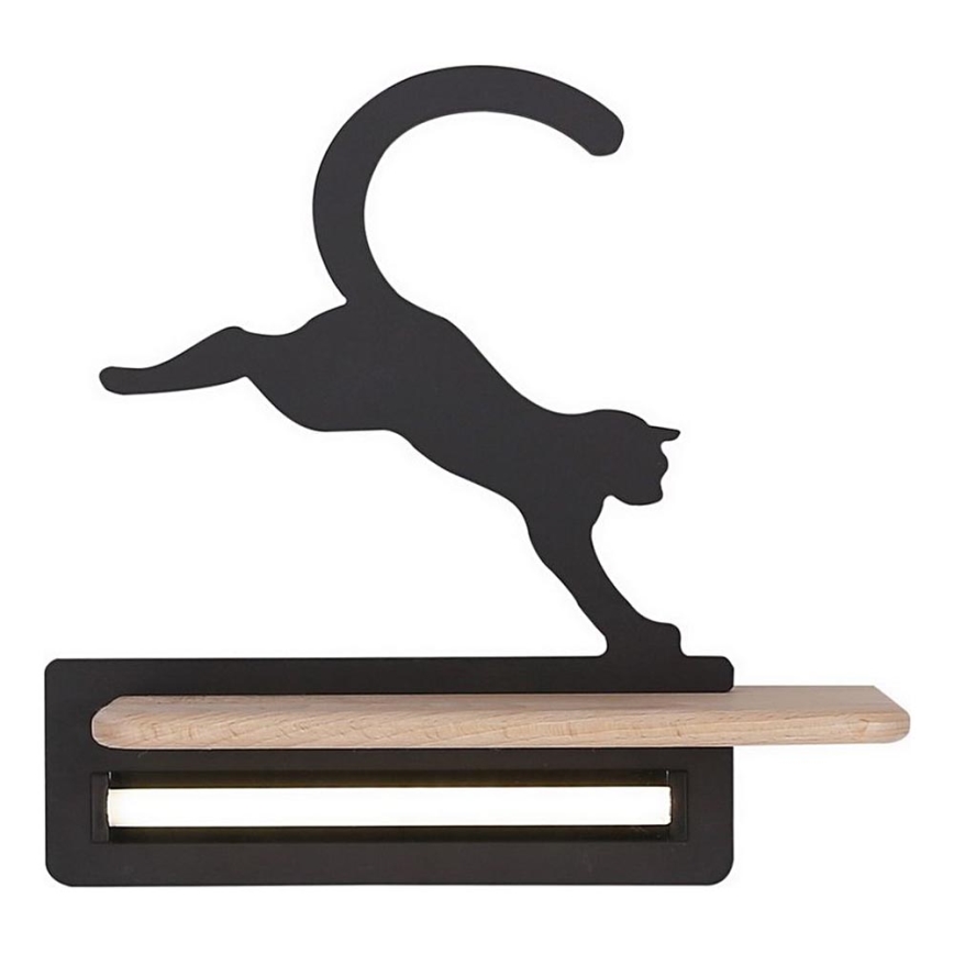 Applique murale enfant avec étagère JUMPING CAT LED/5W/230V