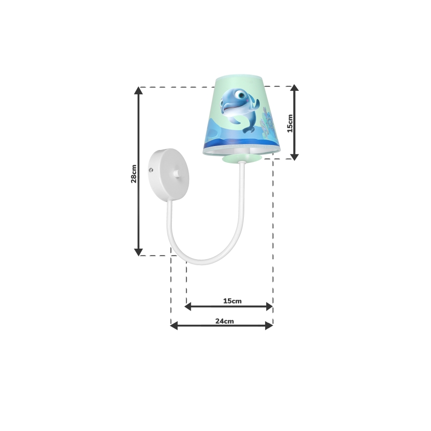 Applique murale enfant DOLPHIN 1xE14/40W/230V