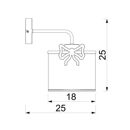 Applique murale enfant SWEET 1xE27/15W/230V blanc/rouge/arc