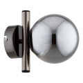 Applique murale ERAL 1xE14/10W/230V chrome brillant/noir/fumé