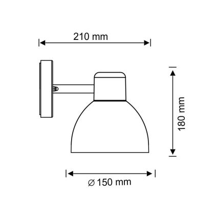 Applique murale extérieur ARNE 1xE27/10W/230V IP44