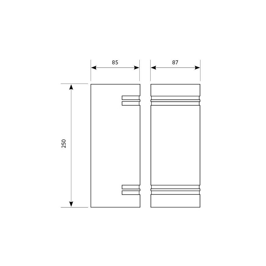 Applique murale extérieur QUAZAR7 2xGU10/11W/230V IP44 noir