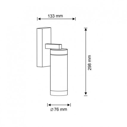 Applique murale extérieur SPECTRA 1xE27/10W/230V IP44