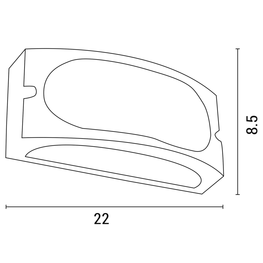 Applique murale extérieure 1xE27/10W/230V IP54 gris