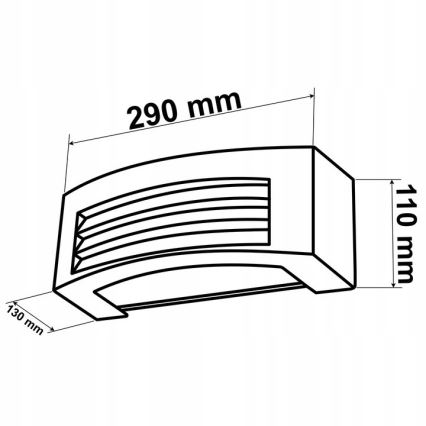 Applique murale extérieure 1xE27/14W/230V IP54 gris