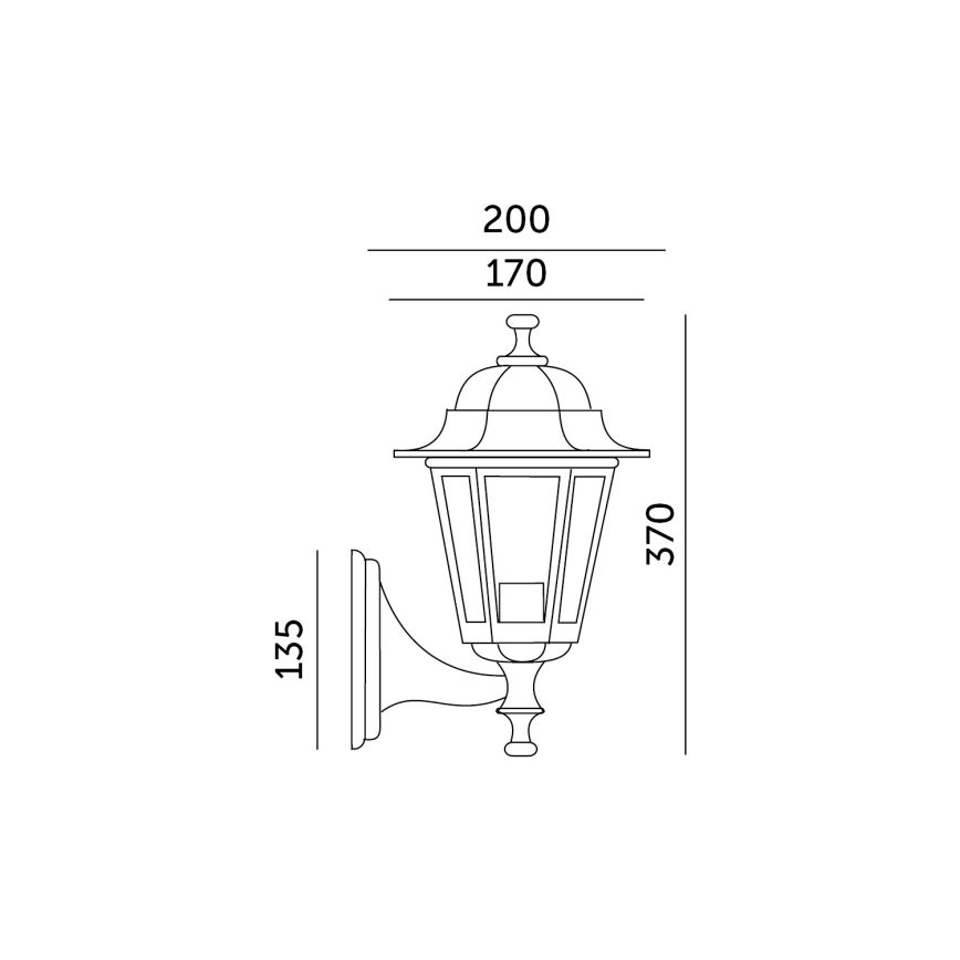 Applique murale extérieure 1xE27/60W/230V IP44 blanc