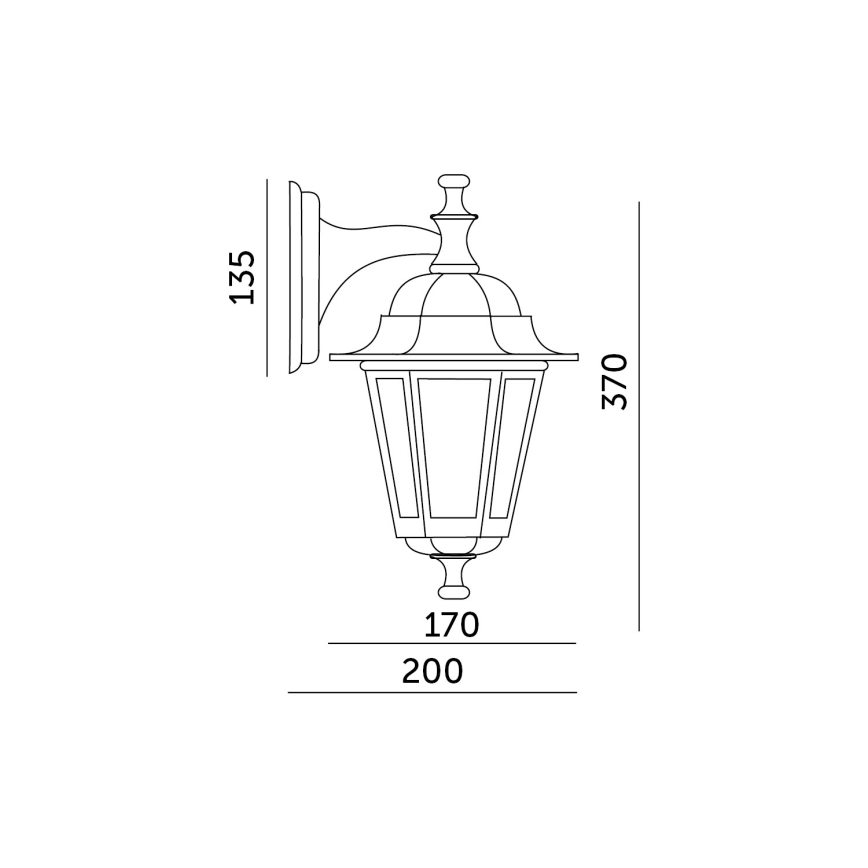 Applique murale extérieure 1xE27/60W/230V IP44 blanc