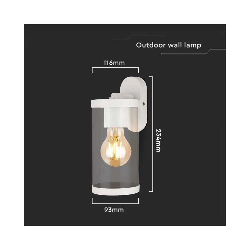 Applique murale extérieure 1xE27/60W/230V IP44 blanc