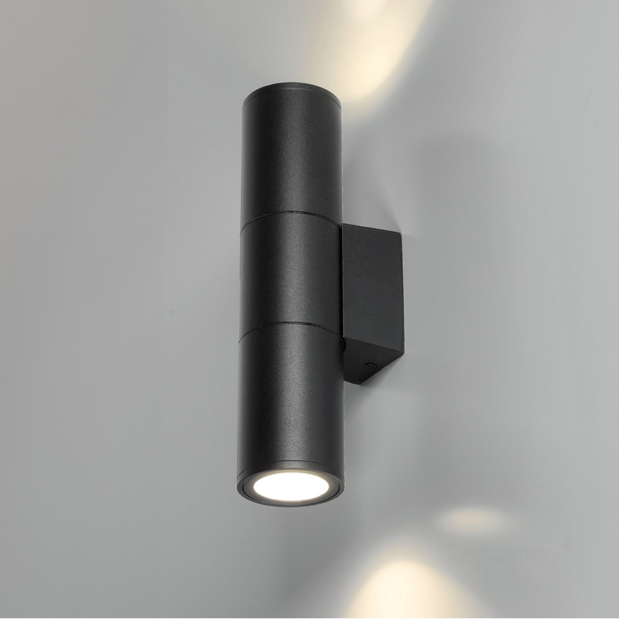 Applique murale extérieure 2xGU10/35W/230V IP54 arrondi noir