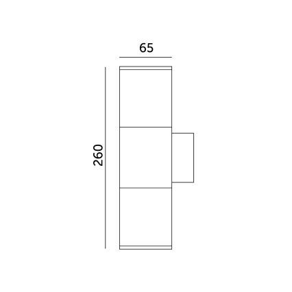 Applique murale extérieure 2xGU10/35W/230V IP54 arrondi noir