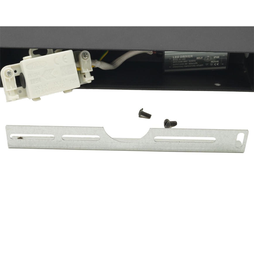 LED Applique murale extérieure flexible 2xLED/16W/230V IP54 90 cm noir