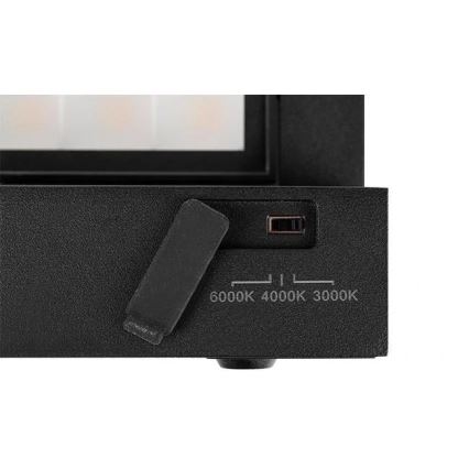 Applique murale extérieure à LED, 36W, 230V, 3000/4000/6500K, IP54, noir