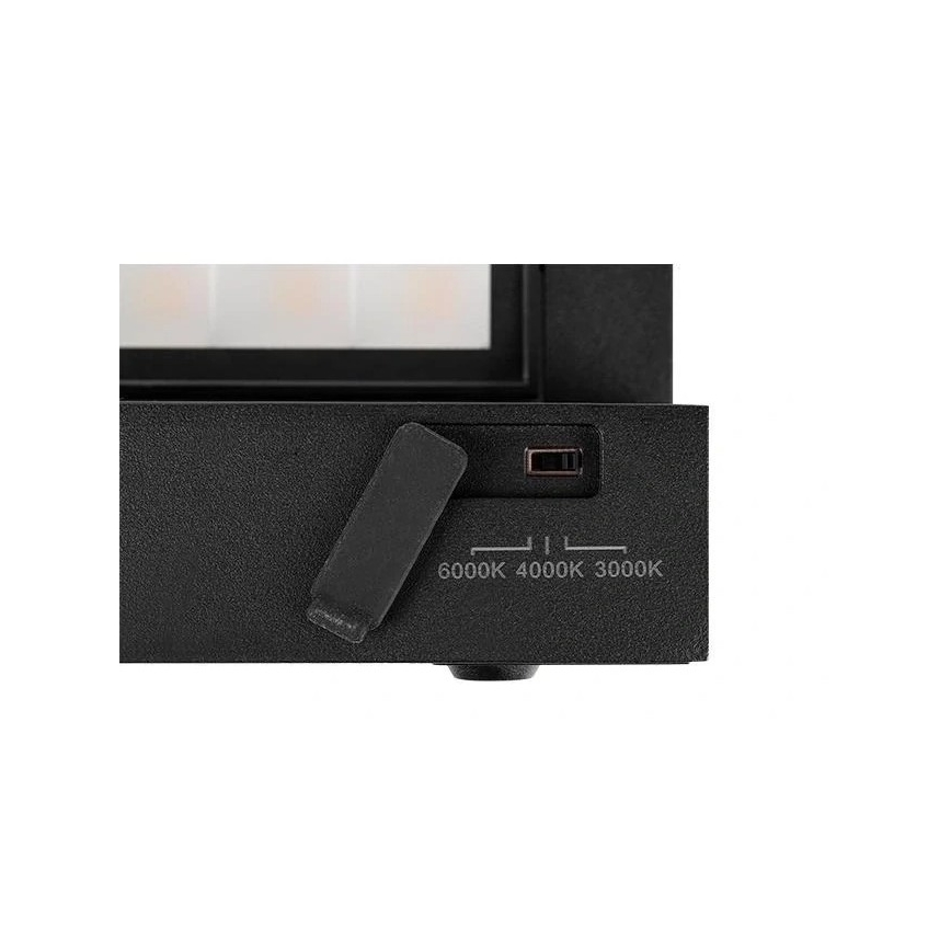 Applique murale extérieure à LED, 36W, 230V, 3000/4000/6500K, IP54, noir