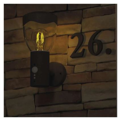 Applique murale extérieure avec détecteur ARTEO 1xE27/15W/230V IP44