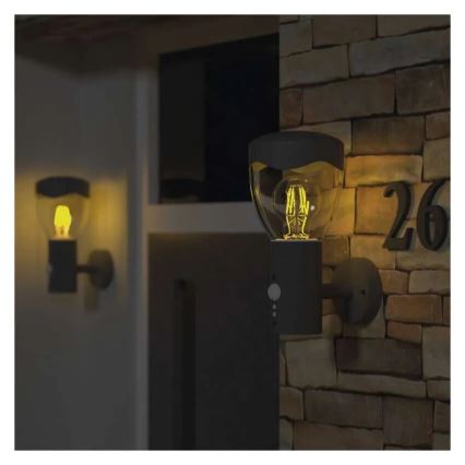 Applique murale extérieure avec détecteur ARTEO 1xE27/15W/230V IP44