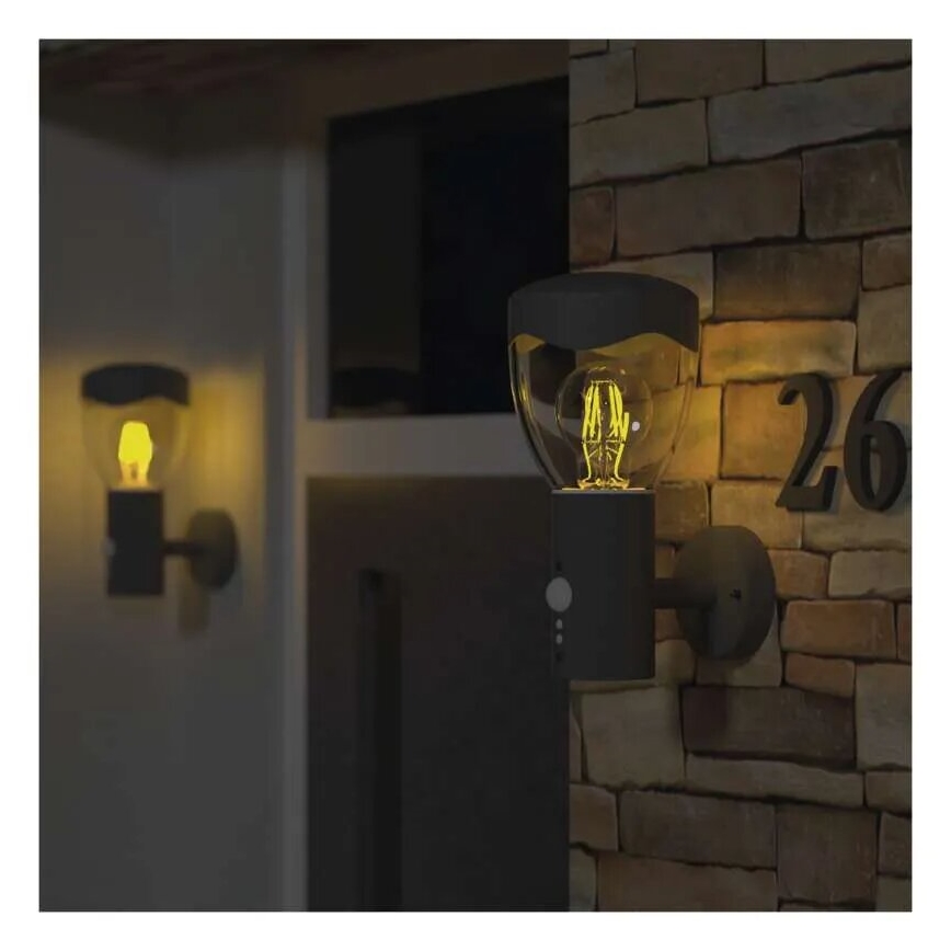 Applique murale extérieure avec détecteur ARTEO 1xE27/15W/230V IP44