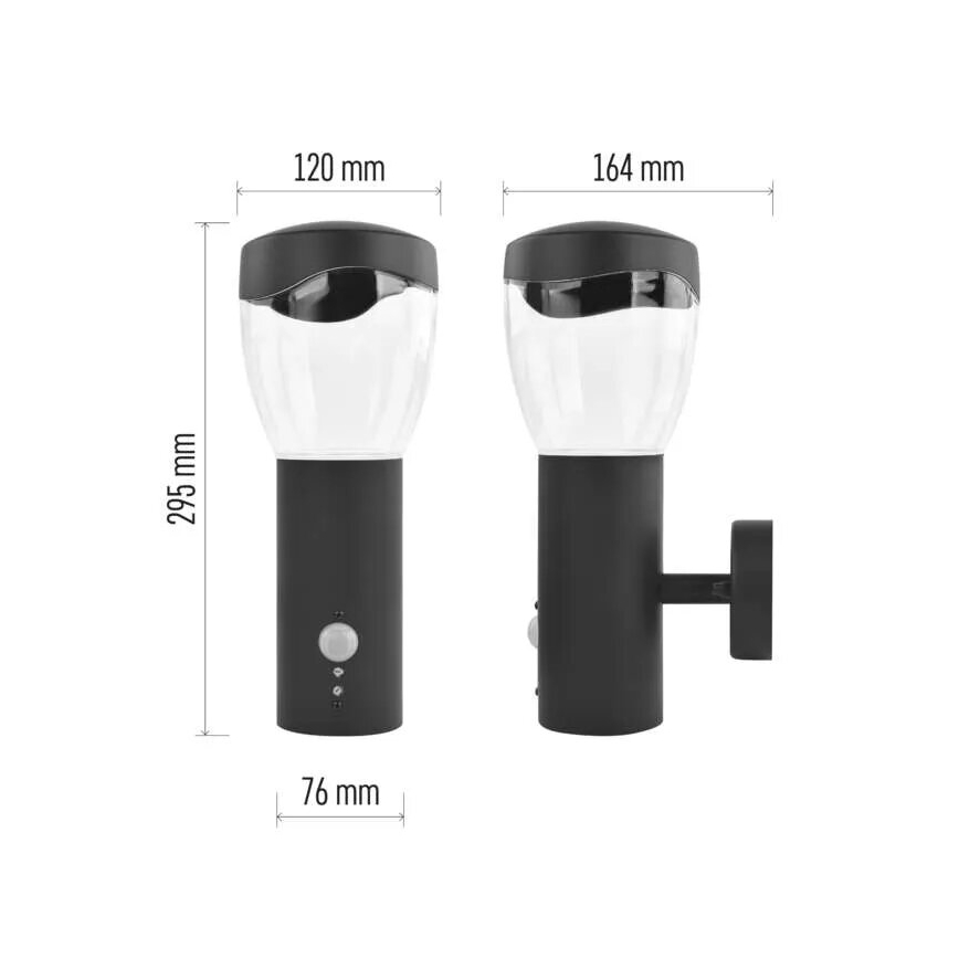 Applique murale extérieure avec détecteur ARTEO 1xE27/15W/230V IP44