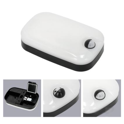 LED Applique murale extérieure avec détecteur de mouvement et de crépuscule BAVANO LED/15W/230V 3000/4000/5700K IP54