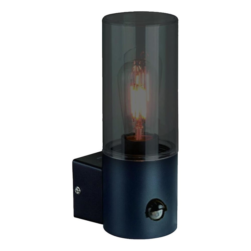 Applique murale extérieure avec détecteur de mouvement HARLEM 1xE27/60W/230V IP44 noir