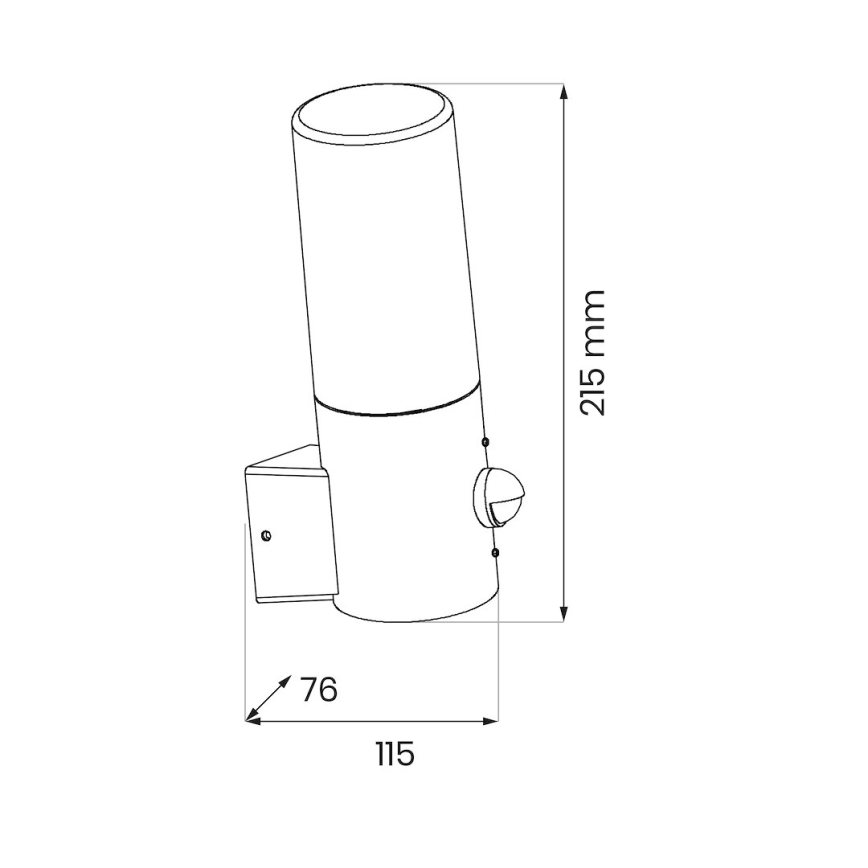 Applique murale extérieure avec détecteur de mouvement HARLEM 1xE27/60W/230V IP44 noir