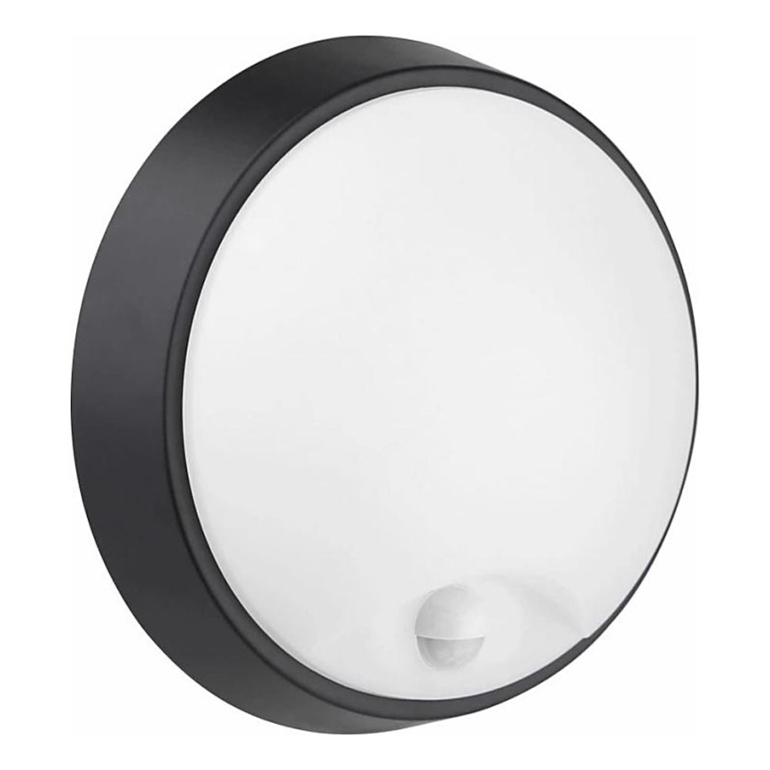 Applique murale extérieure avec détecteur LED/12W/230V 3000/4000/6500K IP65 noir