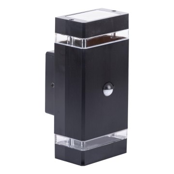 Applique murale extérieure avec détecteur NIZZA 2xGU10/35W/230V IP65