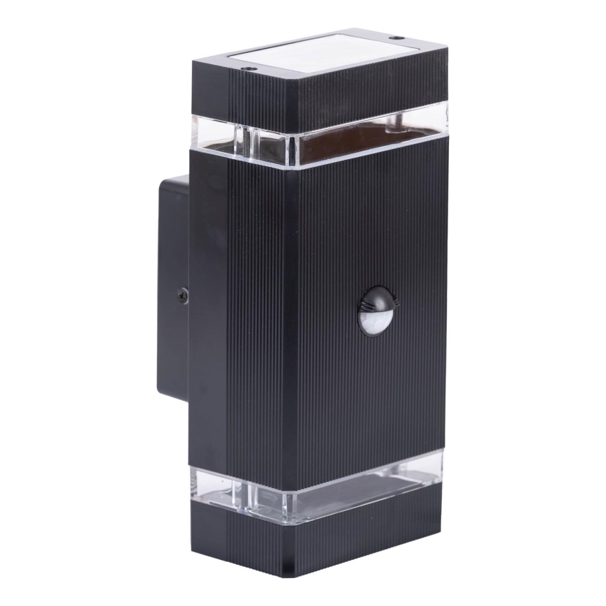 Applique murale extérieure avec détecteur NIZZA 2xGU10/35W/230V IP65