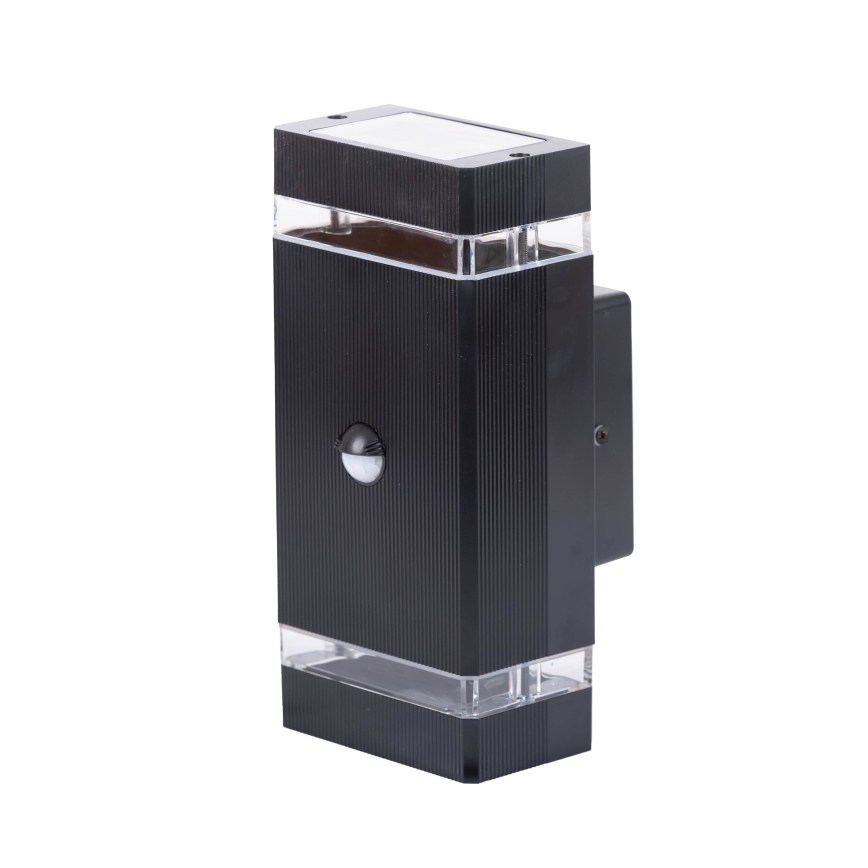 Applique murale extérieure avec détecteur NIZZA 2xGU10/35W/230V IP65