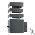 Applique murale extérieure avec détecteur TEKSAS 1xE27/12W/230V IP44 anthracite