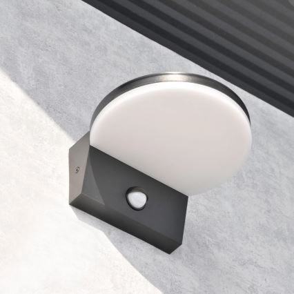 Applique murale extérieure avec détecteur TESA LED/10W/230V IP54 noir