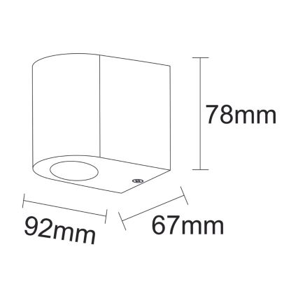 Applique murale extérieure BOSTON 1xGU10/10W/230V IP44 blanc