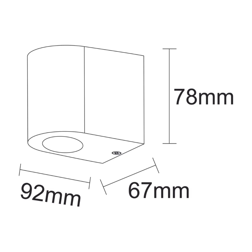 Applique murale extérieure BOSTON 1xGU10/10W/230V IP44 blanc
