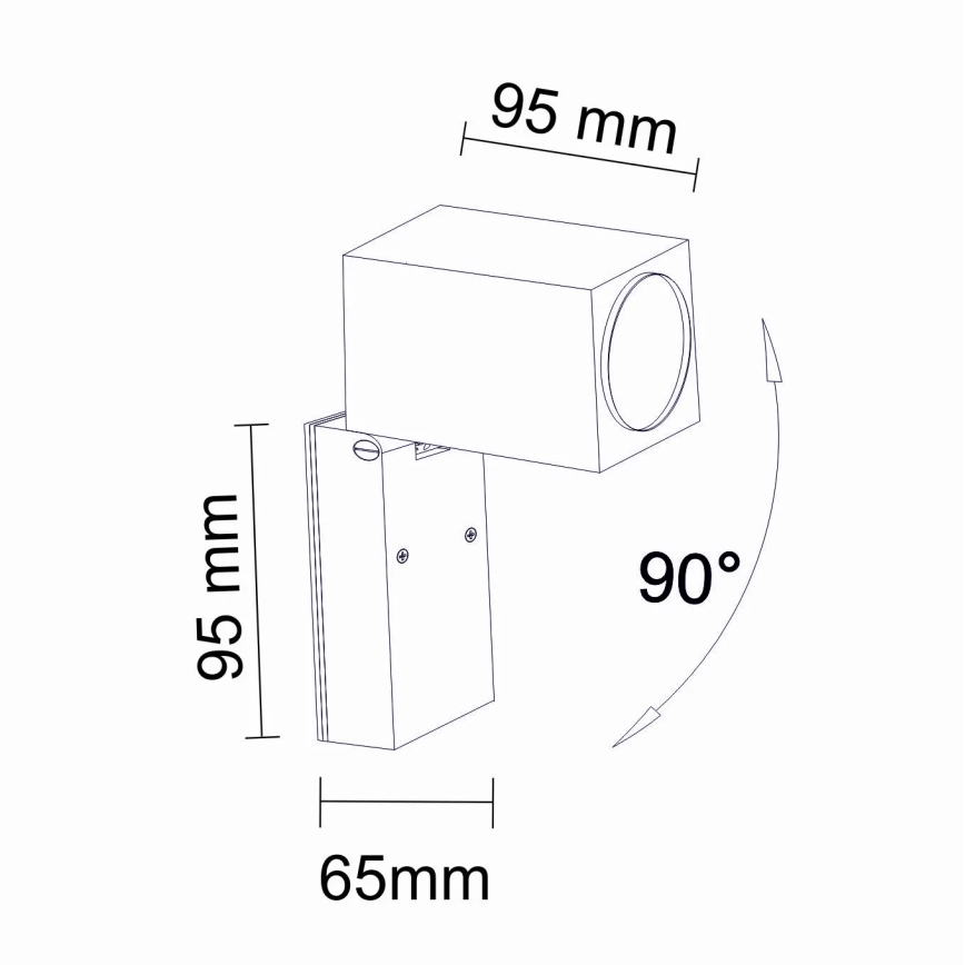 Applique murale extérieure BOSTON 1xGU10/10W/230V IP44 noir