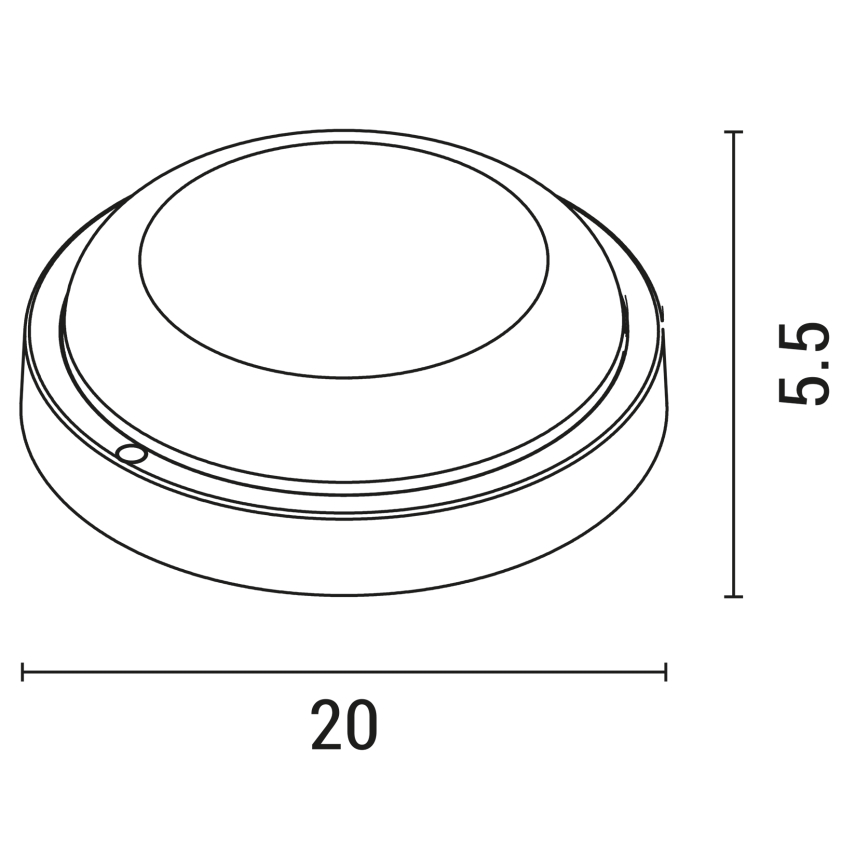 Applique murale extérieure BULKHEAD LED/18W/230V 3000K IP54 blanc