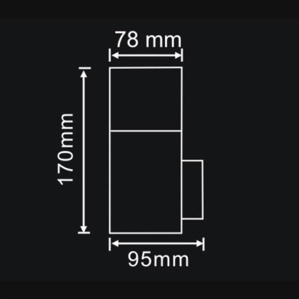 Applique murale extérieure DALLAS 1xE27/12W/230V IP44 graphite
