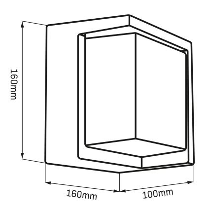 Applique murale extérieure ESSEN LED/12W/230V IP44 noir