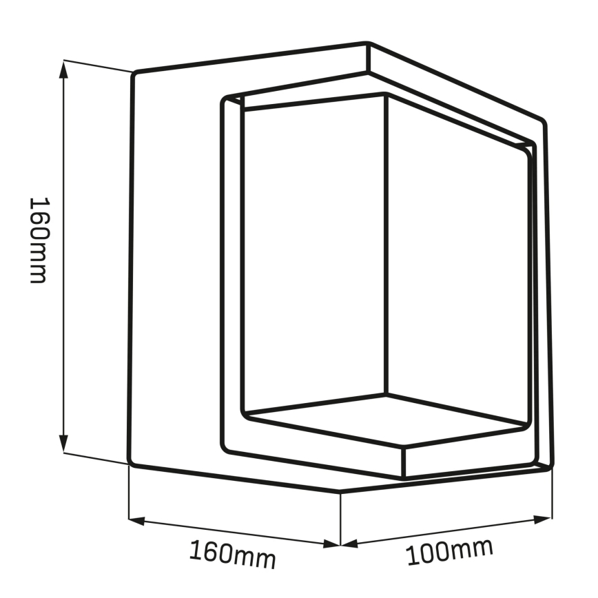 Applique murale extérieure ESSEN LED/12W/230V IP44 noir